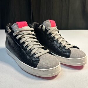 P448‎ WOMENS BLACK/PINK HIGH TOP SKATE SNEAKER SIZE 38 / 7.5-8